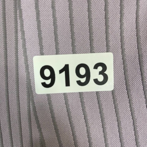 Athleta Long Sleeve Athletic Shirt Womens L Purple Striped Mock Neck Stretch - Picture 10 of 10